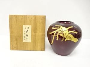 玉虫塗　鳳凰　花瓶